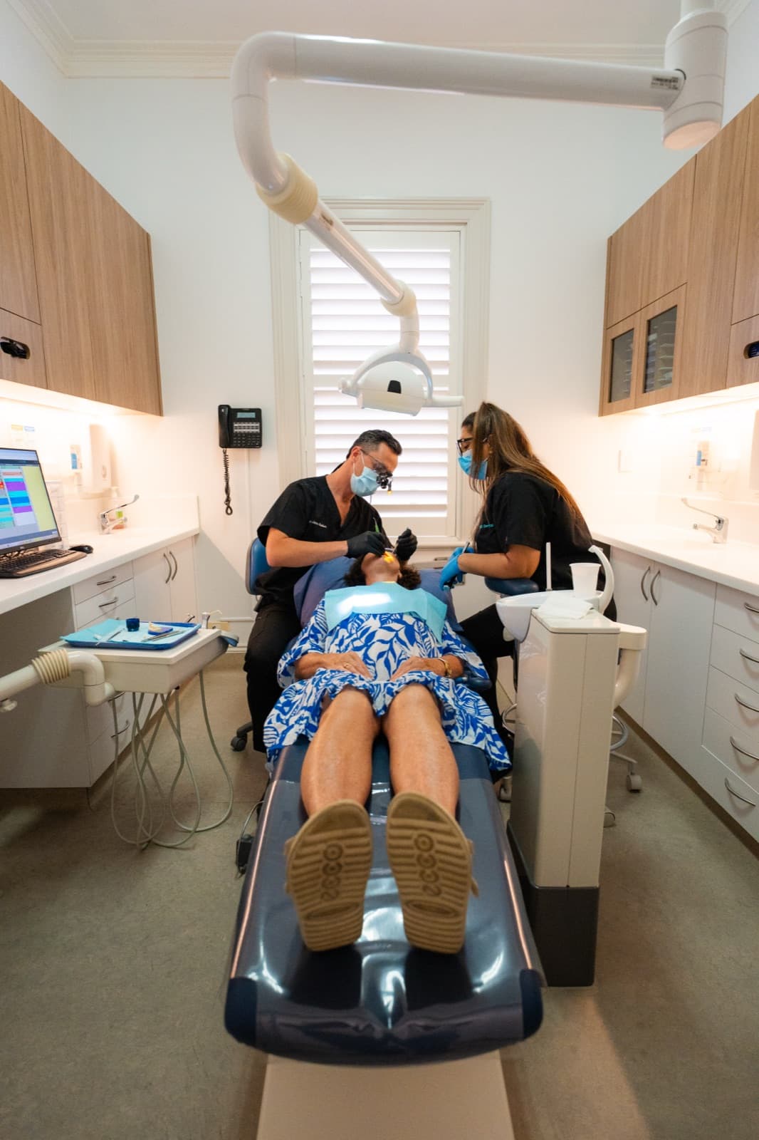The Dora Street Dental team treating a patient